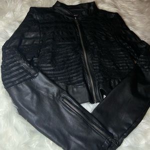 Cropped Leather Jacket